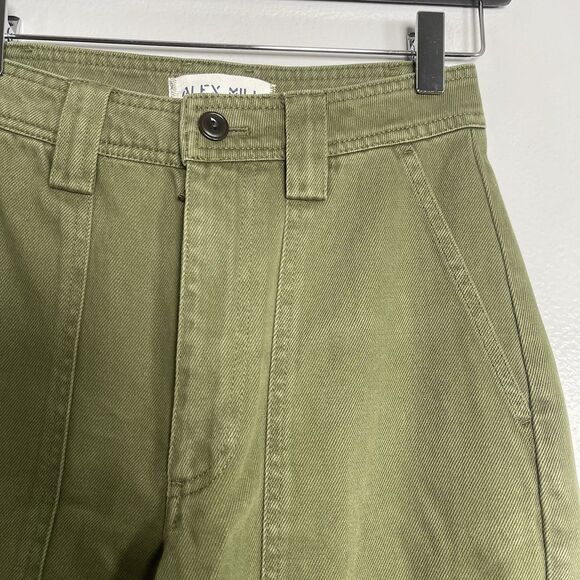 ALEX MILL Phoebe Straight Leg Cargo Pants Size 24 Green Casual Utility Cotton - Picture 4 of 13